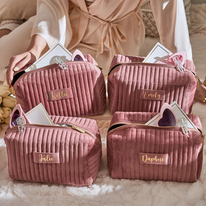 Custom Personalised Bridesmaid Wedding Toiletry Birthday Gift Travel <strong>Cosmetic</strong> Makeup <strong>Bag</strong> - Product Image 5