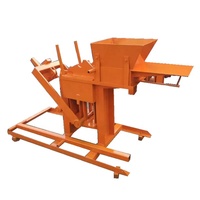 Machine manuelle écologique et mobile à pression pour la fabrication de blocs de terre imbriqués avec boîte de vitesses - Utilisation simple, faible consommation d'énergie