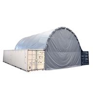 Abri de stockage imperméable en tente avec toit en PVC et structure en acier pour conteneurs maritimes de 20 et 40 pieds