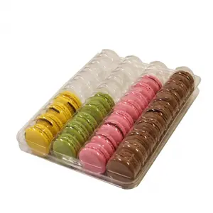 Khay Đựng Bánh Macaron 4 Khay Bằng Nhựa Acrylic, Khay Để Bánh Quy Trong Suốt Trưng Bày