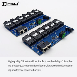 Convertidor de Medios de Fibra Óptica XICOM, 6 Fibras, 2 Eléctricas, Fibra Única/Dual, Placa PCBA RJ45, DC 5V, LAN Cableada - Product Image 5