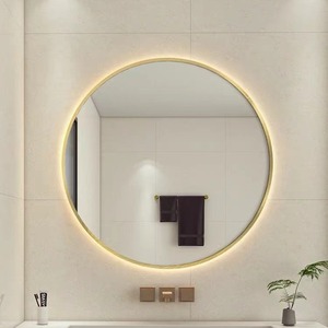 Espejo inteligente enmarcado redondo, pantalla táctil de baño, LED con luz, desempañador, espejo de baño, espejo de baño, colgante de pared - Product Image 2