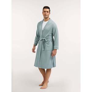 Vente Flash : Peignoir Premium pour Homme en Coton Bambou Tricoté à Manches Longues – Robe de Chambre, Peignoir de Spa – Fabricant Vietnamien - Product Image 3