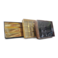 Boîte à chocolat personnalisée avec logo, mini boîte en carton rigide pour desserts, biscuits, truffes, avec séparateur en papier kraft pour emballage de bonbons, cadeaux
