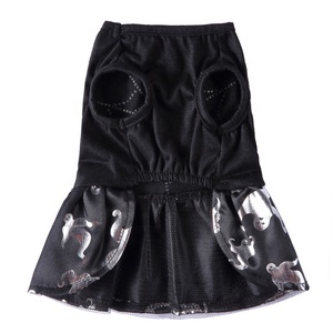 Robe tutu pour chien avec motif d'araignée brillante et de fantôme, design moderne et mignon pour Halloween, en polyester, pour petits chiens, printemps/été/hiver - Product Image 2