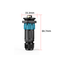 Connecteur d'alimentation extérieur M23 Terminal en cuivre autobloquant Prise mobile multicœur Type de soudage Panneau Prise fixe Plug-in