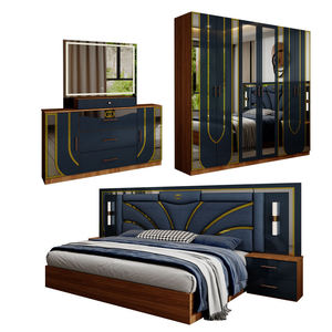 Headboard for Double Bed Elegant Turkish Royal Mirror <strong>king</strong> Size Minimalist French Luxury Hotel Modern Wooden Bedroom Furniture - Product Image 1
