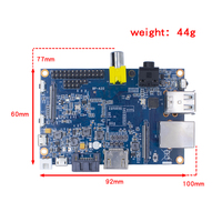 Banana Pi-Allwinner A20, 1GB DDR3, Dual Core, Compatible con Wifi, SATA, IR, DSI, Android 4,4, Lubuntu, Open Suse, Debian