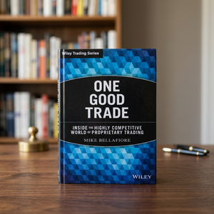 หนังสือปกแข็งภาษาอังกฤษเรื่อง "One Good Trade" โดยไมค์ เบลลาฟิโอเร หนังสือเกี่ยวกับความสำเร็จและการวิเคราะห์ตลาด - Product Image 1