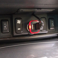 Sakelar Rocker Kipas Mobil Indikator LED Tombol Tekan Kontrol DC Dengan Kabel Plug untuk Sakelar Toggle Mobil Mitsubishi