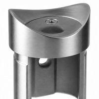 Support d'extrémité de balustrade en verre en acier inoxydable avec selle pour tube à fente unique 24x24mm, accessoire pour balcon et escalier