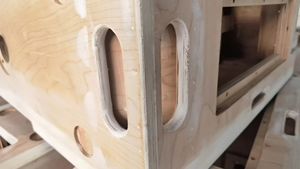 Revêtement en polyurée imperméable et anticorrosion pour haut-parleur en <span class=keywords><strong>bois</strong></span> - Product Image 4