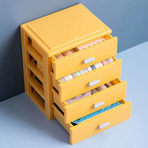 Caja de almacenamiento de escritorio de 2/3/4 capas, caja organizadora de cajones, estantes de escritorio de oficina, gabinete de maquillaje, almacenamiento de artículos diversos para el hogar de plástico - Product Image 3