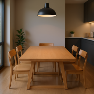 Equinuaf <b>Solid</b> Oak <b>Wood</b> <b>Table</b> <b>Top</b> 55.1x15.7x1.6 Foldable Dining <b>Table</b> - Product Image 2