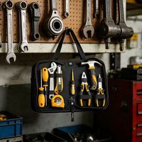 Ensemble d'outils ménagers de 9 pièces, clé à molette, marteau, outils de réparation généraux pour la maison