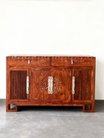 Meuble Senye, buffet de style chinois moderne, Kyocera Suli Hedgehog en bois de rose, multifonctionnel, pour salle à manger et entrée