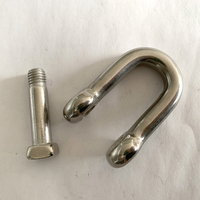 Matériel de gréage de qualité marine en acier inoxydable robuste forgé de type européen, en forme de D, avec vis à tête carrée et goupille d'ancrage pour l'exploitation minière