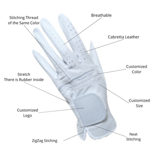 Gants de golf en cuir Cabretta de qualité supérieure, personnalisables avec votre logo, offrant une respirabilité et un confort exceptionnels - Product Image 5