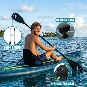 TIDETREK 350*83*15ซม. กระดานซัพบอร์ดพีวีซีแบบพกพาอเนกประสงค์ ปรับแต่งได้ พร้อมไม้พาย กระดานยืนพายแบบเป่าลม กระดานโต้คลื่นแบบซัพ - Product Image 2