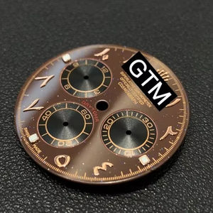 Cadran météorite OEM RLX /PP Day-tona en or blanc-Mouvement 3186, style 28.5mm, compatible ETA 6497, montre pilote avec logo personnalisé - Product Image 2