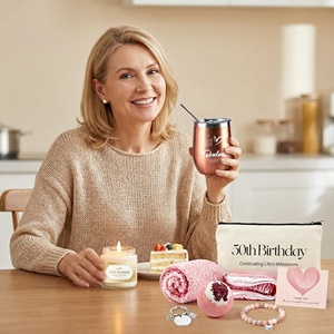 Lunaire - Regalos Personalizados para el 50.º Cumpleaños de Mujeres, Set de Regalo con Vaso, Cesta de Regalos con Artículos de Lujo, Regalo Único para Mamá o Amiga - Product Image 6