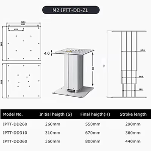 Juego de columna de elevación ajustable de altura Tatami de 24V, controlador inalámbrico, precio atractivo para oficina industrial en casa, 3000RPM - Product Image 6
