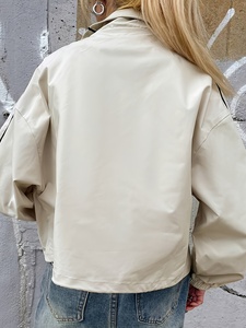 Manteau trench Y2K décontracté pour femme, coupe ample, imperméable, coupe-vent, avec fermeture éclair, toile fine, pour l'automne - Product Image 5