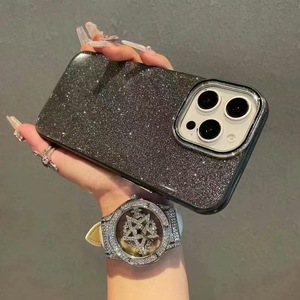 Pour iPhone 16 pour Apple 15Pro Max nouveau style luxe étoile paillettes étui de téléphone portable aspiration magnétique dur PC TPU couvertures arrière - Product Image 4