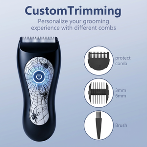 Afeitadora Eléctrica Profesional para <span class=keywords><strong>Hombre</strong></span>, Recortadora para Zonas Íntimas del Cuerpo, Cuchillas de Cerámica Anti-Corte, Motor Impermeable de 7200 RPM - Product Image 2