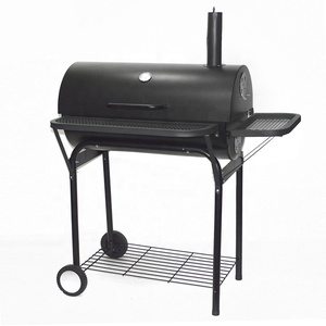 <span class=keywords><strong>Barbecue</strong></span> mobile moderne haut de gamme en métal thermolaqué <span class=keywords><strong>avec</strong></span> <span class=keywords><strong>cheminée</strong></span> pour fumoir à charbon de bois d'extérieur - Product Image 1