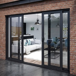 Puerta Corredera de Aluminio Personalizada para Patio Exterior, Diseño Moderno, Puerta Corredera de Vidrio con <span class=keywords><strong>Mosquitera</strong></span> - Product Image 1