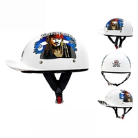 Casque demi-casque vintage pour homme et femme, style Prince Gourd, en ABS, casque léger pour scooter et vélo, pour l'été