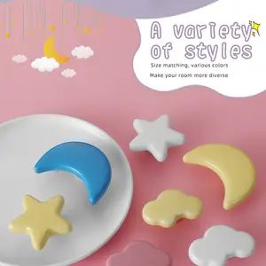 I bambini colorati di vendita caldi amano la maniglia per bambini in ceramica a forma di stella carina per mobili da camera da letto