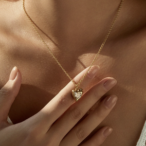 Collar de <span class=keywords><strong>Corazón</strong></span> Vintage con Circonitas N60T, Chapado en Oro de 18K, Latón PVD, Resistente al Agua, No se Desvanece, Hipoalergénico, Estilo Europeo - Product Image 6