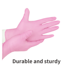 Gants jetables en nitrile M3.5g sans poudre, sans <span class=keywords><strong>latex</strong></span> rose texturé du bout des doigts pour le nettoyage de la maison du restaurant, <span class=keywords><strong>contact</strong></span> <span class=keywords><strong>alimentaire</strong></span> - Product Image 5