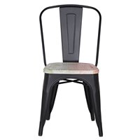 Chaise en fer vintage métallique, meuble de salle à manger, café, Restaurant, salle à manger, industriel, en laiton