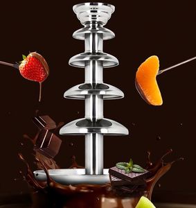 Petite Fontaine à Chocolat Commerciale à 5 Niveaux 220V/110V pour Fêtes, Machine à Cascade de Chocolat Rouge Fondant pour Table - Product Image 4