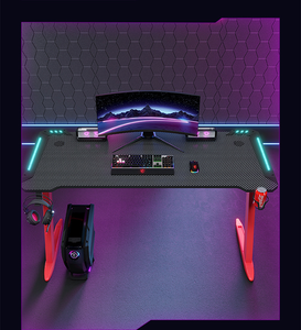 Computer Home Office Desk Height Adjustable Computer Desk Gaming <strong>Table</strong> <strong>Pc</strong> <strong>Table</strong> With Rgb Light Game <strong>Table</strong> With Light - Product Image 6