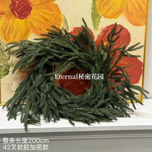 Guirlande de Noël Secret Garden 182,88 cm, plante verte artificielle, décoration de style européen et américain - Product Image 4