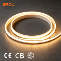 Bande LED COB intelligente à intensité variable 8 mm 24 V, indice de fidélité des couleurs élevé 90, bande LED flexible pour éclairage de hall d'ascenseur, atrium, éclairage encastré, ETL CE CB