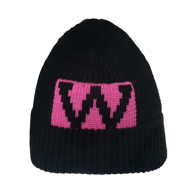 2021 модная Зимняя шерстяная шапка с буквенным принтом, теплая вязаная шапка с инициалом, милая шапка для мужчин и женщин