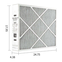 X6672 Filter Udara Lipat Karbon Aktif MERV 16 untuk Iklim Sehat dengan Magnet Pengingat Ganti Filter