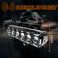 Projecteur LED JHS 70W à faisceau Hi-Lo avec yeux de démon rouges, phares de conduite étanches et feux antibrouillard pour motos, camions et VTT - Ventes Flash