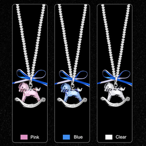 Crystal <b>Car</b> Hanging <b>Ornament</b> Christmas Rocking Horse Crystal <b>Ornament</b> - Product Image 2