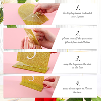 Numéros de table Bling en or de 1 à 20 pouces, numéros de table de mariage en acrylique de 5x7 pouces, supports de cartes de place et de numéros de table pour fêtes, 20 pièces
