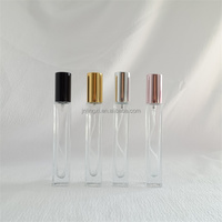 Bouteille de parfum de pulvérisation ronde carrée en verre clair épais de marque privée de 10ml pour les parfums de décantation