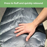 Sac de couchage de type momie en duvet d'oie blanc à 90 % pour adultes, tissu en nylon, léger et portable, équipement de camping d'hiver en plein air