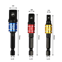 Juego de 4 Adaptadores de Enchufe Universal de 1/4, 3/8 y 1/2 Pulgadas con Ángulo de 105 Grados