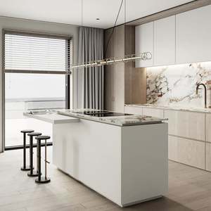 High Quality Modern Kitchen Cabinet Designs Kitchen Cabinet Modular Kitchen Cabinet for Villa - Product Image 1