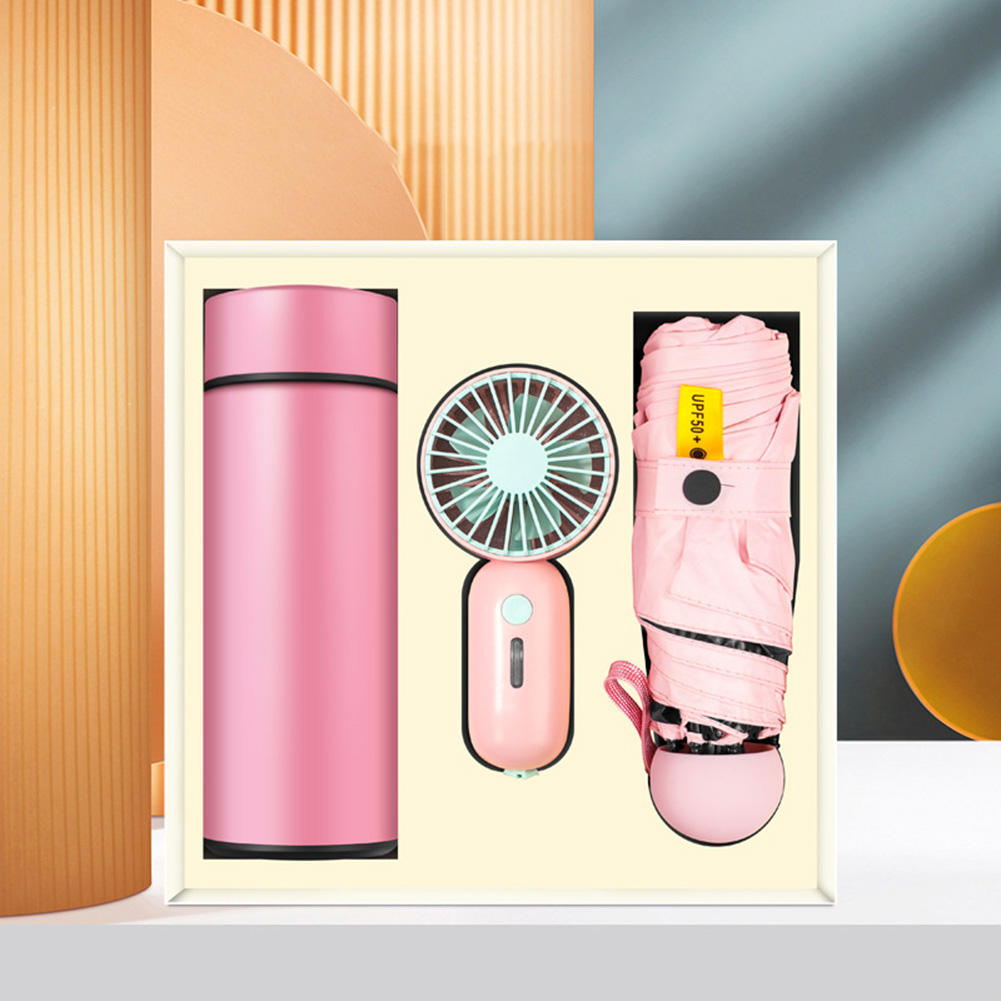 Pink-Umbrella+fan+water bottle